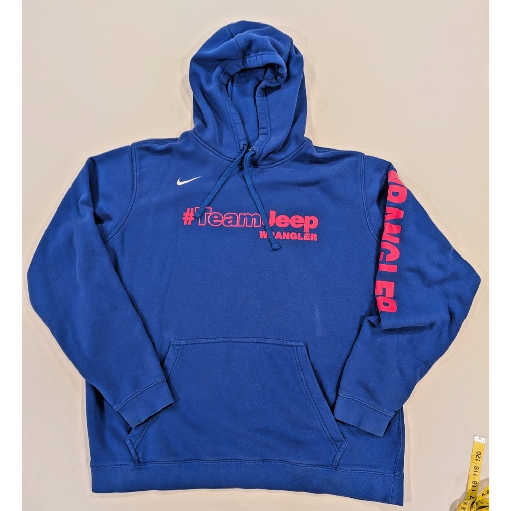 Nike #TeamJeepWrangler Hoodie Men's XL Blue Toledo OH Daniel E Pullover